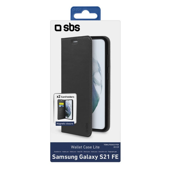 Калъф Book Wallet Lite за Samsung S21 FE, Черно, Black