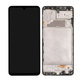 дисплей за Samsung A22 A225F, Тъчскрийн и рамка, GH82-25944A, GH82-26047A, черен, Black, Genuine Service Pack