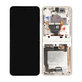 дисплей за Samsung Z Flip 3 F711B, Тъчскрийн и рамка, GH82-27243B, GH82-27244B, Cream, Genuine Service Pack