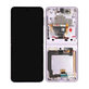 дисплей за Samsung Z Flip 3 F711B, Тъчскрийн и рамка, GH82-26273D, GH82-27244D, Lavender, Genuine Service Pack
