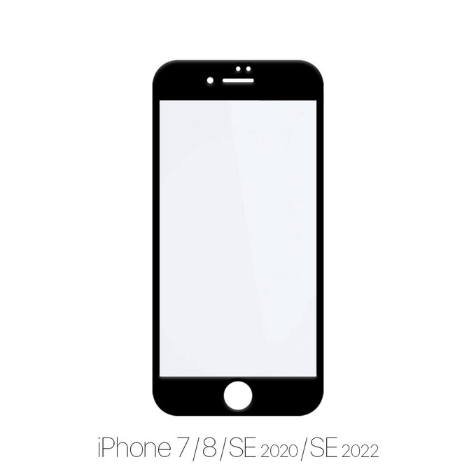 Закалено стъкло с пълно покритие за iPhone 7, 8, SE 2020 и SE 2022
