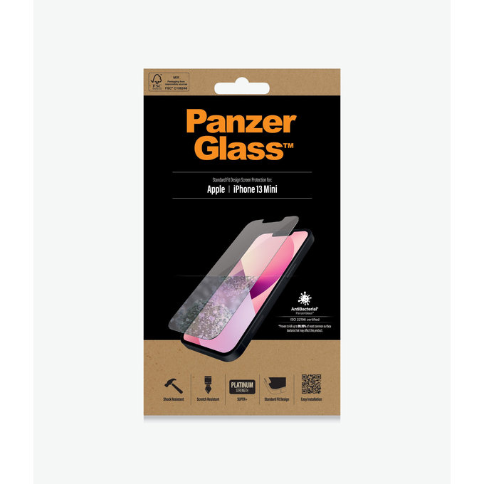 Закалено стъкло стандартно AB за iPhone 13 mini, Прозрачен, Transparent