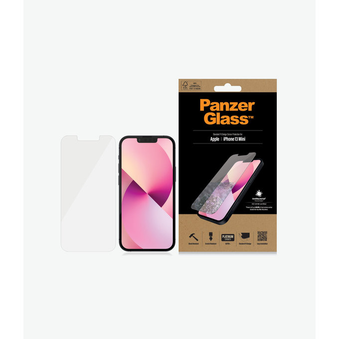 Закалено стъкло стандартно AB за iPhone 13 mini, Прозрачен, Transparent