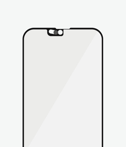 Закалено стъкло съвместимо с калъф и плъзгач за камерата AB за iPhone 13 mini, Черно, Black