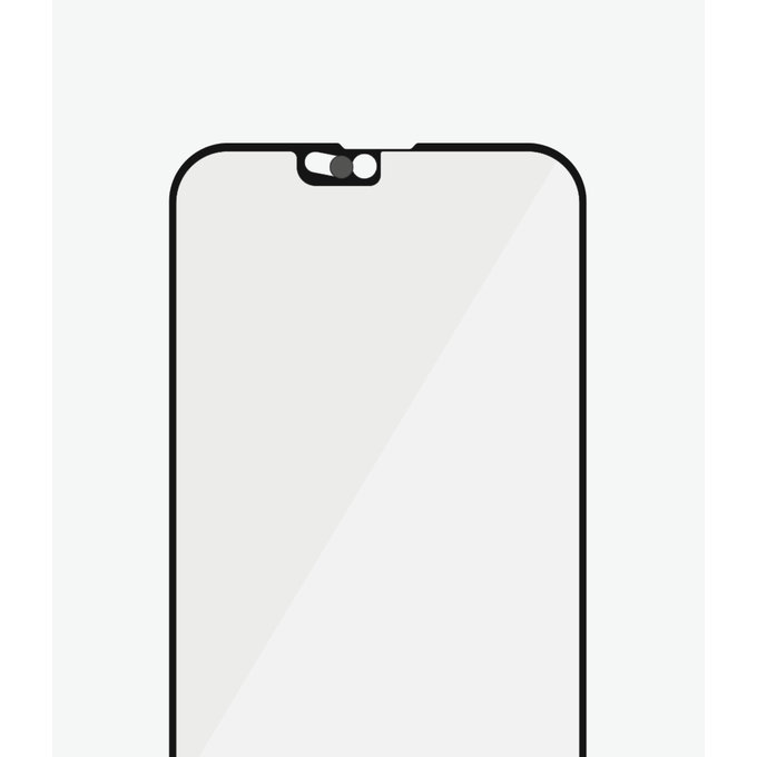 Закалено стъкло съвместимо с калъф и плъзгач за камерата AB за iPhone 13 mini, Черно, Black