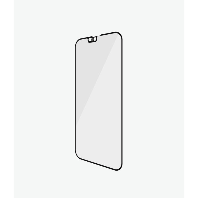 Закалено стъкло съвместимо с калъф и плъзгач за камерата AB за iPhone 13 Pro Max и 14 Plus, Черно, Black