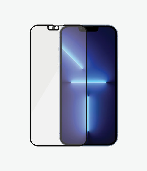 Закалено стъкло съвместимо с калъф и плъзгач за камерата AB за iPhone 13 Pro Max и 14 Plus, Черно, Black