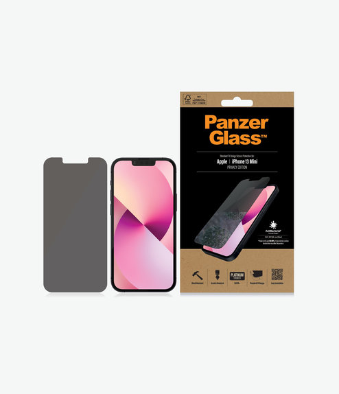 Закалено стъкло стандартно с поверителност AB за iPhone 13 mini, Прозрачен, Transparent