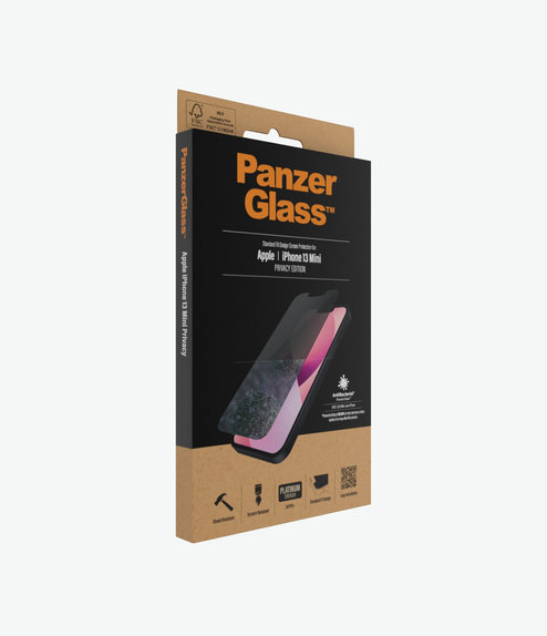 Закалено стъкло стандартно с поверителност AB за iPhone 13 mini, Прозрачен, Transparent
