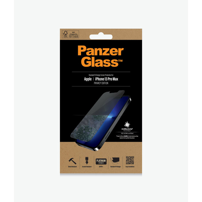 Закалено стъкло стандартно с поверителност AB за iPhone 13 Pro Max и 14 Plus, Прозрачен, Transparent