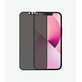 Закалено стъкло съвместимо с калъф с поверителност AB за iPhone 13 mini, Черно, Black