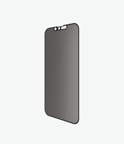 Закалено стъкло съвместимо с калъф с поверителност AB за iPhone 13 Pro Max и 14 Plus, Черно, Black