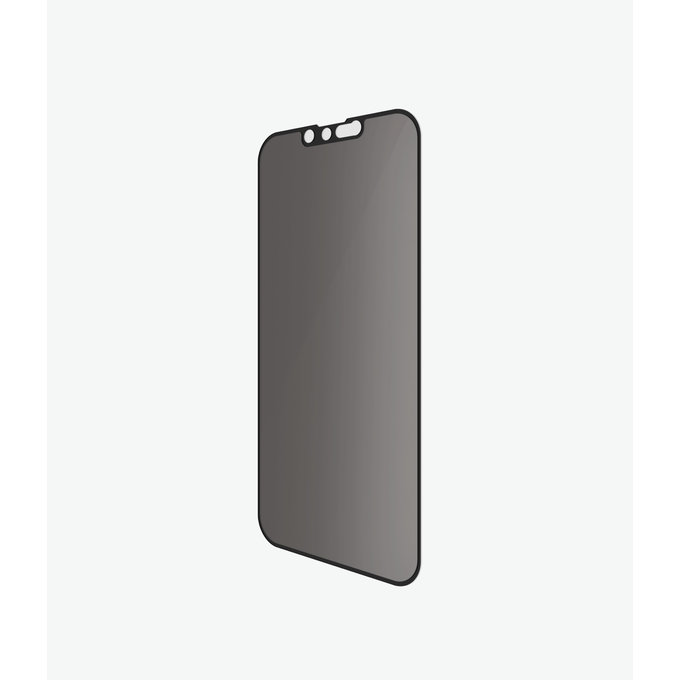 Закалено стъкло съвместимо с калъф с поверителност AB за iPhone 13 Pro Max и 14 Plus, Черно, Black