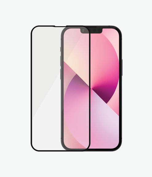 Закалено стъкло съвместимо с калъф AB за iPhone 13 mini, Черно, Black