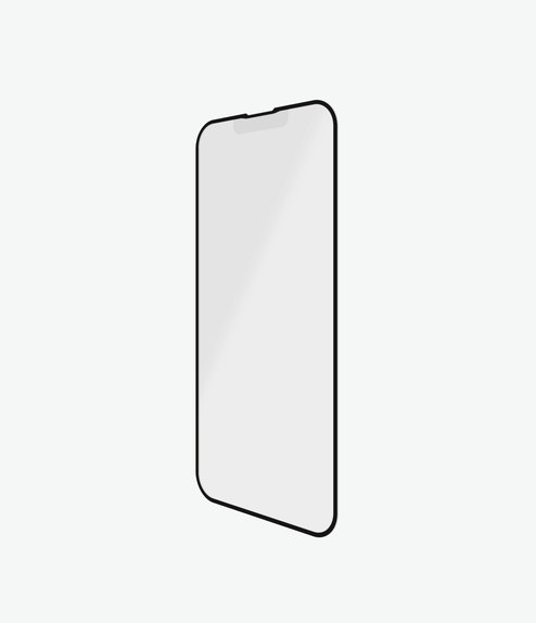 Закалено стъкло съвместимо с калъф против отблясъци AB за iPhone 13 Pro Max и 14 Plus, Черно, Black