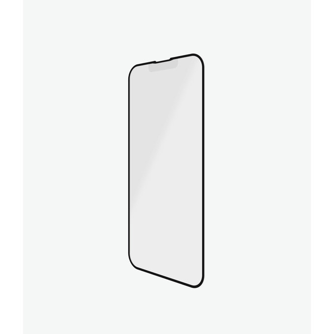 Закалено стъкло съвместимо с калъф против отблясъци AB за iPhone 13 Pro Max и 14 Plus, Черно, Black