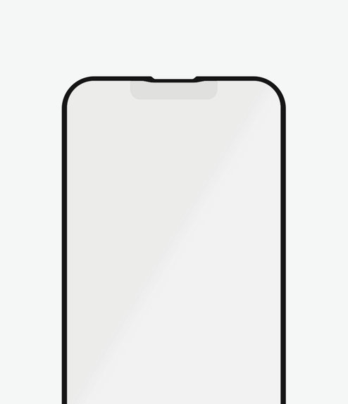 Закалено стъкло съвместимо с калъф против отблясъци AB за iPhone 13 Pro Max и 14 Plus, Черно, Black