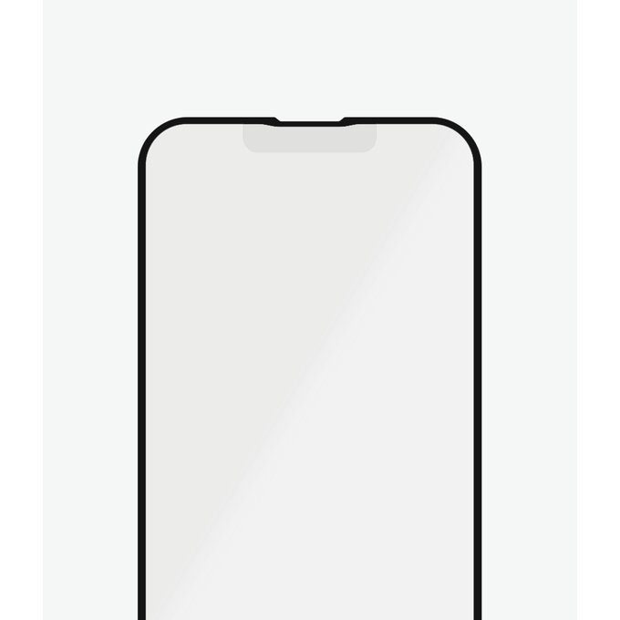 Закалено стъкло съвместимо с калъф против отблясъци AB за iPhone 13 Pro Max и 14 Plus, Черно, Black