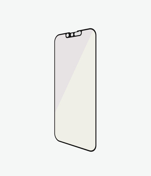 Закалено стъкло съвместимо с калъф против синя светлина AB за iPhone 13 mini, Черно, Black