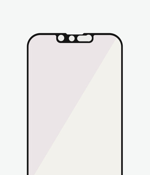 Закалено стъкло съвместимо с калъф против синя светлина AB за iPhone 13 mini, Черно, Black