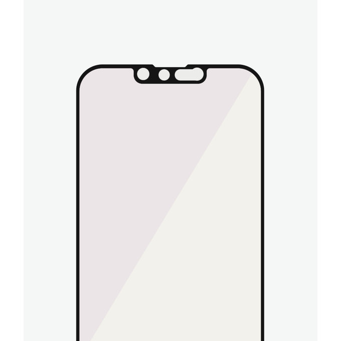 Закалено стъкло съвместимо с калъф против синя светлина AB за iPhone 13 mini, Черно, Black