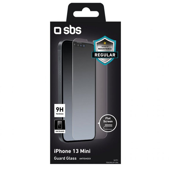 Закалено стъкло за iPhone 13 mini, Прозрачен, Transparent, SBS