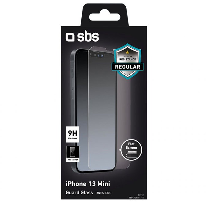 Закалено стъкло за iPhone 13 mini, Прозрачен, Transparent, SBS