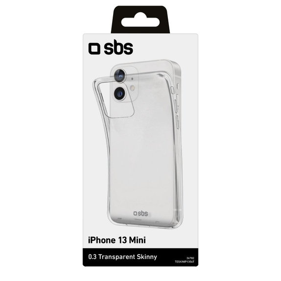Тънък калъф за iPhone 13 mini, Прозрачен, Transparent
