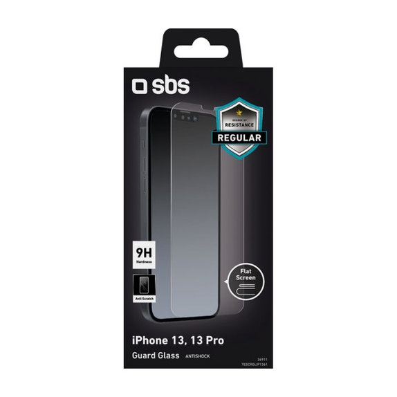 Закалено стъкло за iPhone 13, 13 Pro и 14, Прозрачен, Transparent, SBS