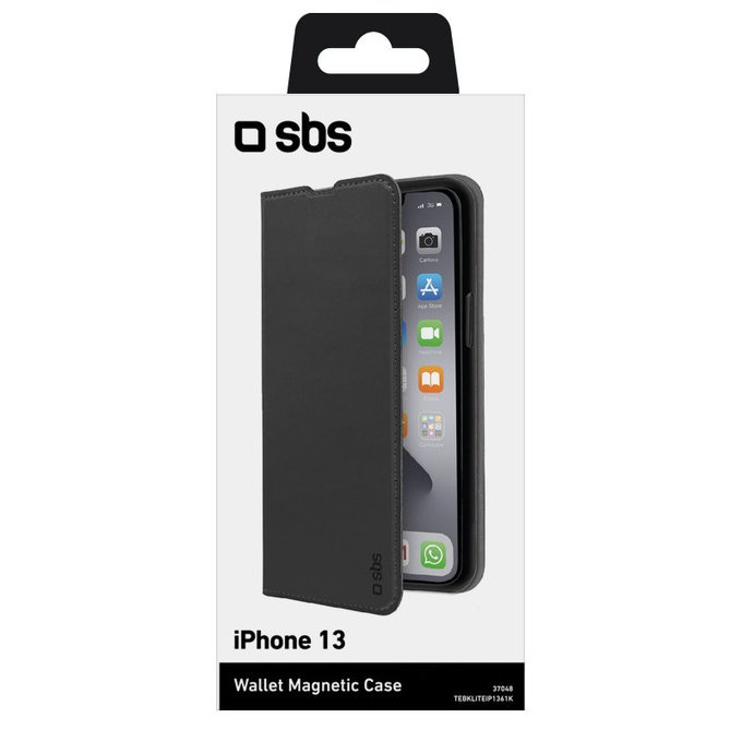 Калъф Book Wallet Lite за iPhone 13, Черно, Black