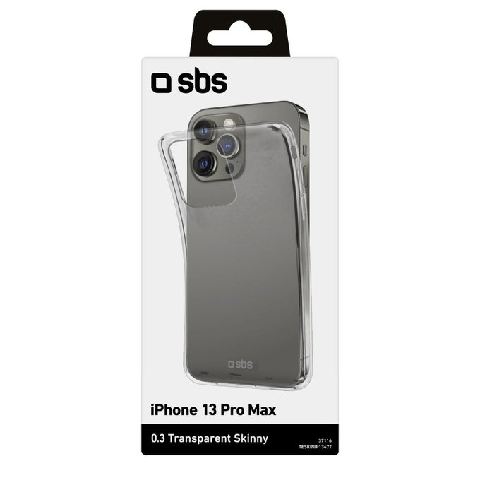Тънък калъф за iPhone 13 Pro Max, Прозрачен, Transparent