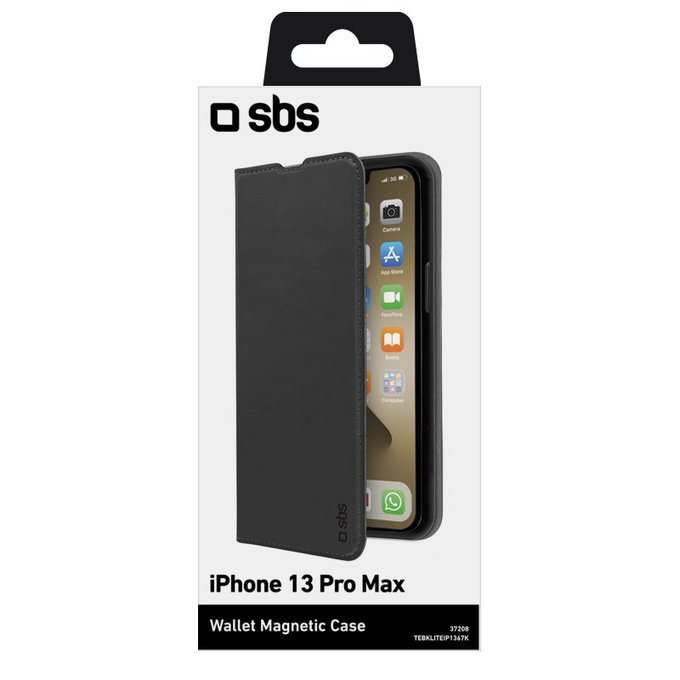 Калъф Book Wallet Lite за iPhone 13 Pro Max, Черно, Black