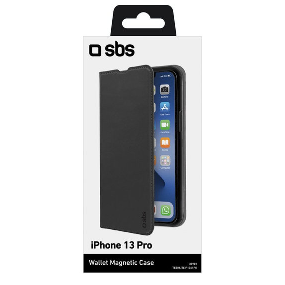 Калъф Book Wallet Lite за iPhone 13 Pro, Черно, Black