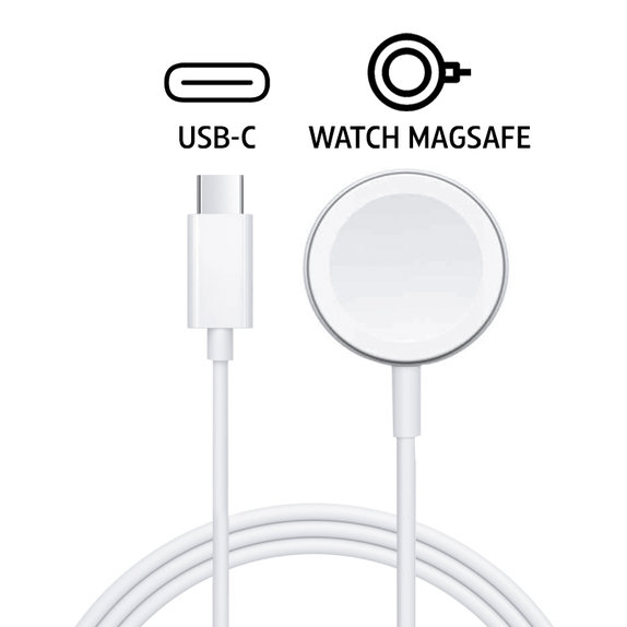 Магнитен бърз кабел за зареждане Apple Watch USB-C, 1m, алуминий, aluminium, Bulk, Apple