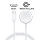 Магнитен бърз кабел за зареждане Apple Watch USB-C, 1m, алуминий, aluminium, Bulk, Apple