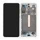 дисплей за Samsung S21 FE G990B, Тъчскрийн и рамка, GH82-26414B, GH82-26420B, GH82-26590B, White, Genuine Service Pack