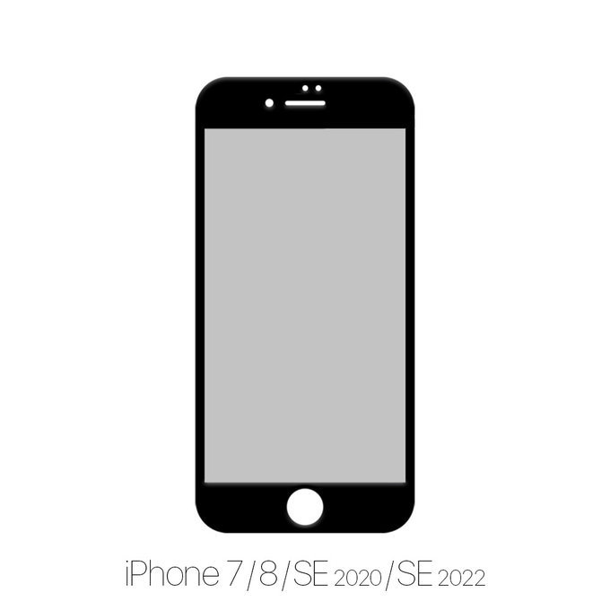 Закалено стъкло Privacy Anti-Spy за iPhone 7, 8, SE 2020 и SE 2022, FixPremium