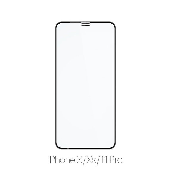 Закалено стъкло FullCover за iPhone X, XS и 11 Pro, FixPremium