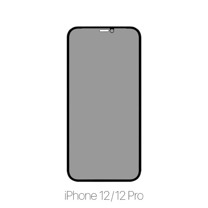 Закалено стъкло Privacy Anti-Spy за iPhone 12 и 12 Pro, FixPremium