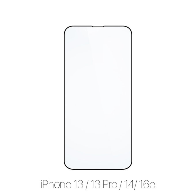 Закалено стъкло FullCover за iPhone 13, 13 Pro и 14, FixPremium