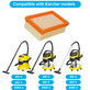 Плосък филтър за Kärcher WD-series, MV-series, KWD-series
