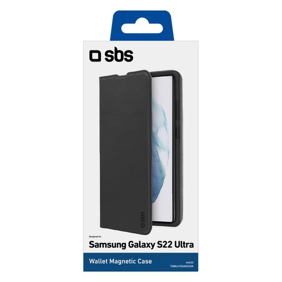 Калъф Book Wallet Lite за Samsung S22 Ultra, Черно, Black