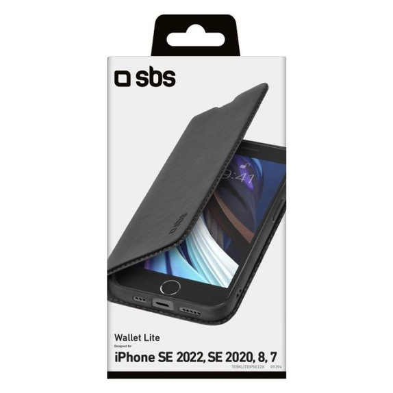Калъф Book Wallet Lite за iPhone 7, 8, SE 2020 & SE 2022, Черно, Black