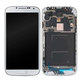 дисплей OLED за Samsung S4 i9500, Тъчскрийн и рамка, White Frost