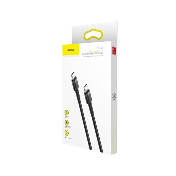 USB-C / USB-C кабел, 2m, Черно, Black, Baseus