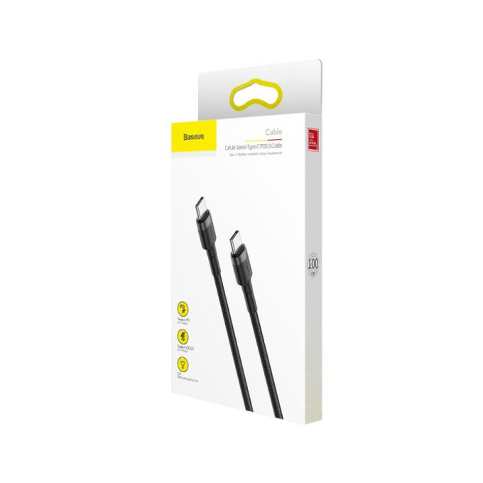 USB-C / USB-C кабел, 2m, Черно, Black, Baseus