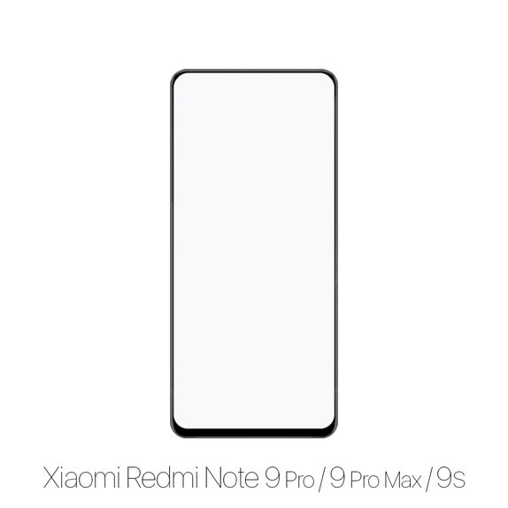 Закалено стъкло FullCover за Xiaomi Червено, Redmi Note 9 Pro, 9 Pro Max и 9S, FixPremium