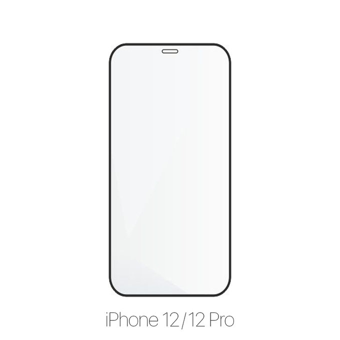 Закалено стъкло FullCover за iPhone 12 и 12 Pro, FixPremium