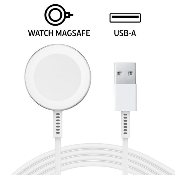 Магнитен кабел за зареждане за Apple Watch, 1m, A2256, пластмаса, Bulk