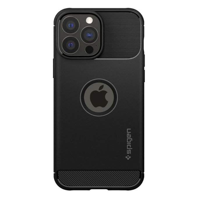 Калъф Rugged Armor за iPhone 13 Pro Max, Черно, Black